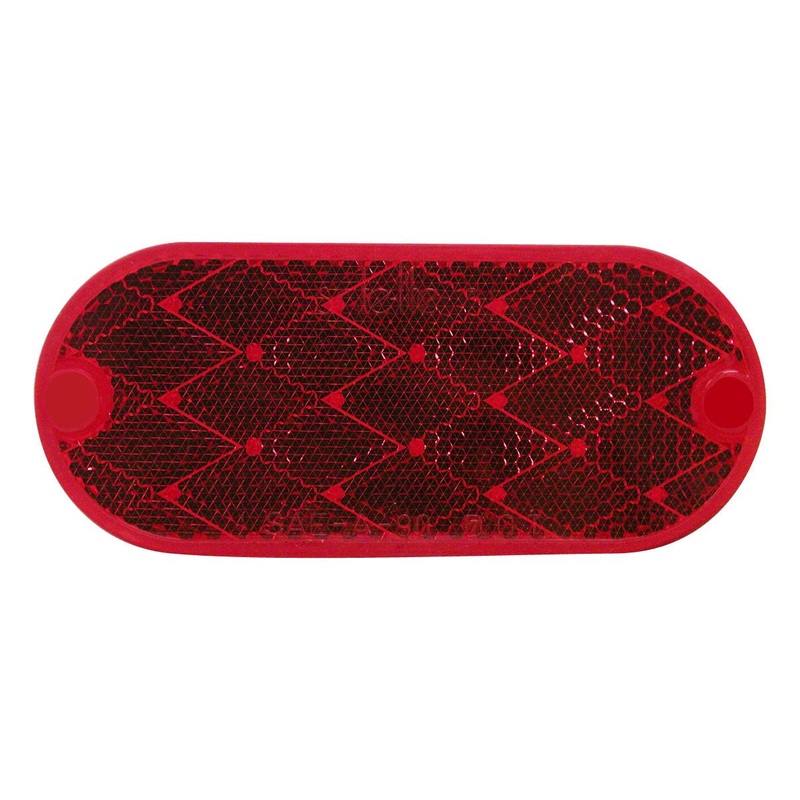 PM V480R Red Oblong Quick-Mount Reflector (6 Pcs)