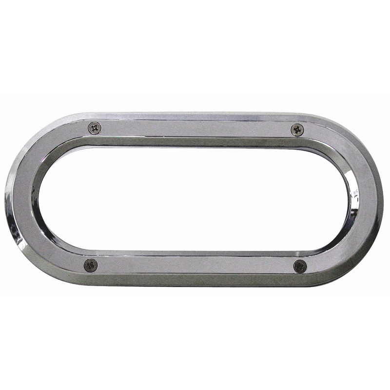 PM V7011 Oval Bezel Decorative Chrome Bezels (24 Pcs)