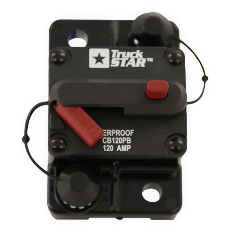 Buyers – 120 Amp Circuit Breaker,  Push-to-Trip Manual Reset