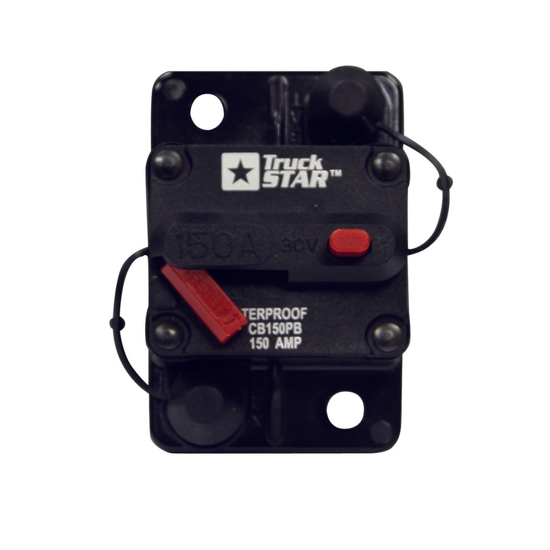 Buyers – 150 Amp Circuit Breaker,  Push-to-Trip Manual Reset