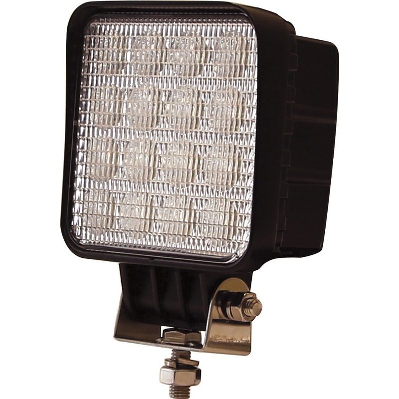 Buyers – 16 LED,  Clear Square Flood Light, 12-24Vdc