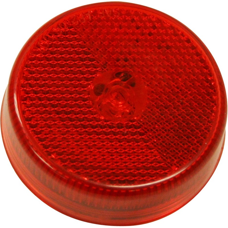 Buyers – 2-1-2″ Round Marker Light, 4 LED w- reflector, Red, Bulk