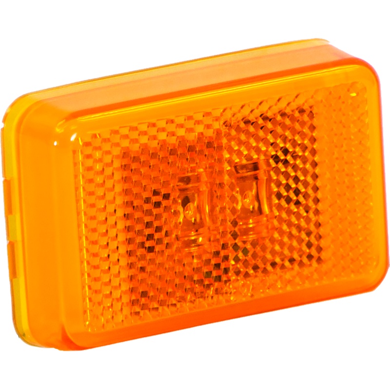 Buyers – 3-1-8″ Rectangular LED Marker-Clearance w-Reflex,  Amber, Bulk