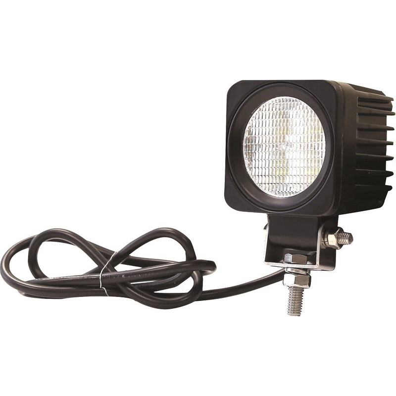 Buyers – 4 LED,  Square w- Clear Circular Lens Flood Light,  12 – 24 Volt