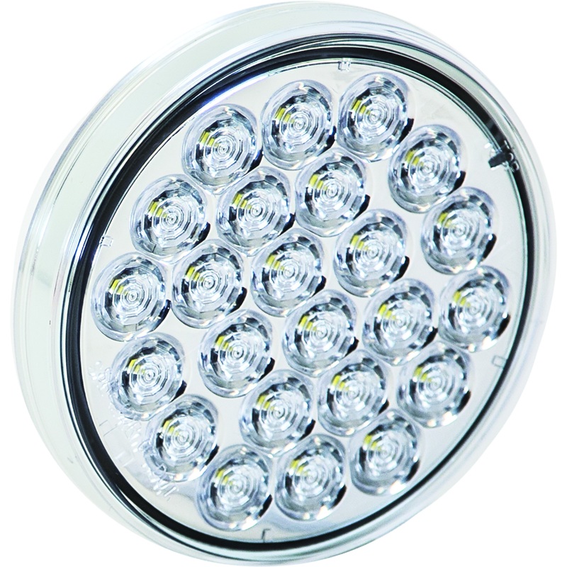Buyers – 4″ Round, 24 LED Clear, PL2 Connection, Bulk