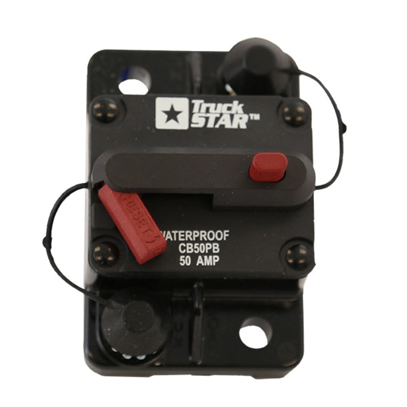 Buyers – 50 Amp Circuit Breaker,  Push-to-Trip Manual Reset