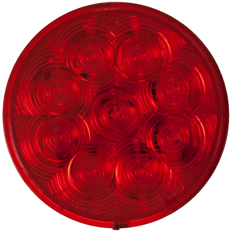 PM 826R-9  4″ Round LED Stop, Turn & Tail Lights Grommet Mount Single