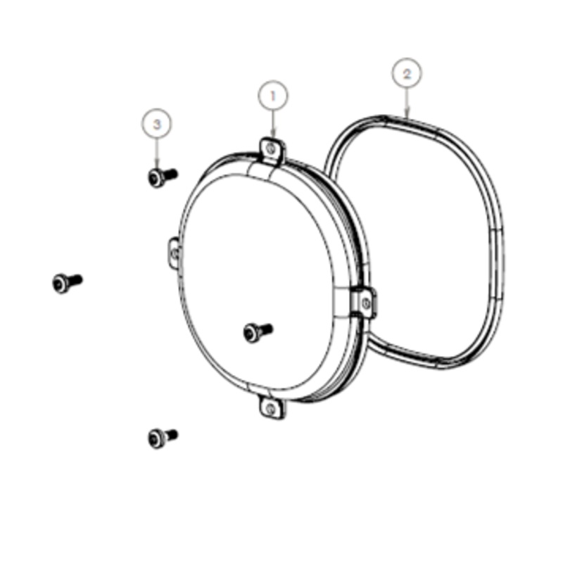 TYRI 53-035-1 1313 Lens Kit, Narrow Symmetric(Flood), gasket and screws