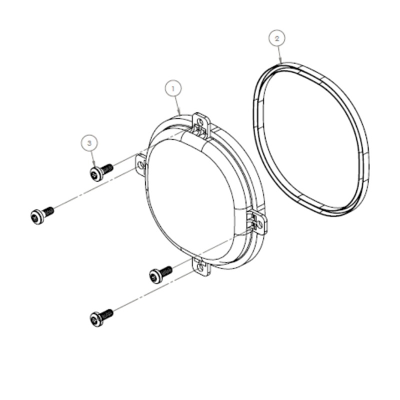 TYRI 53-172-1 1010 Lens Kit, Narrow Symmetric(Flood), gasket and screws