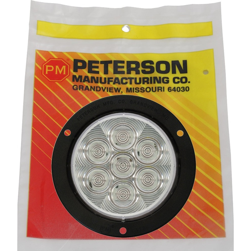 LumenX   818C-7   Clear, Flange Mount   4″ Round LED Back-Up Light, AMP Single