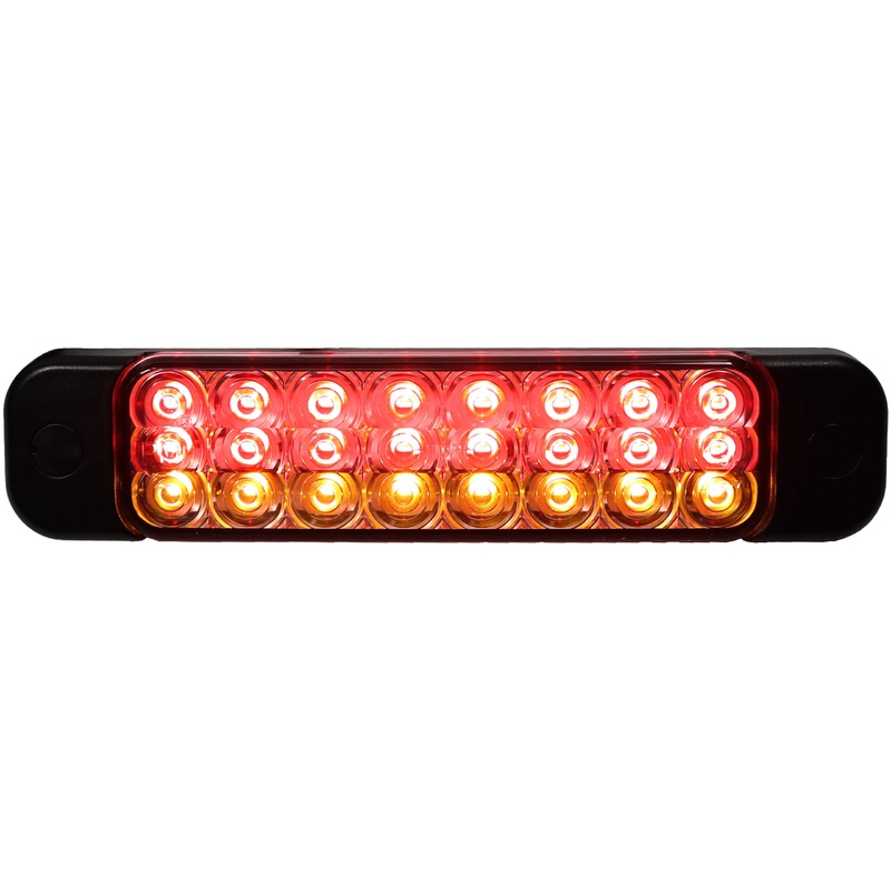 PM 2291A-R  LED Stop/ Rear Turn/ Tail, Rectangular, Amber/Red, ECE, amber + red, poly bag Single