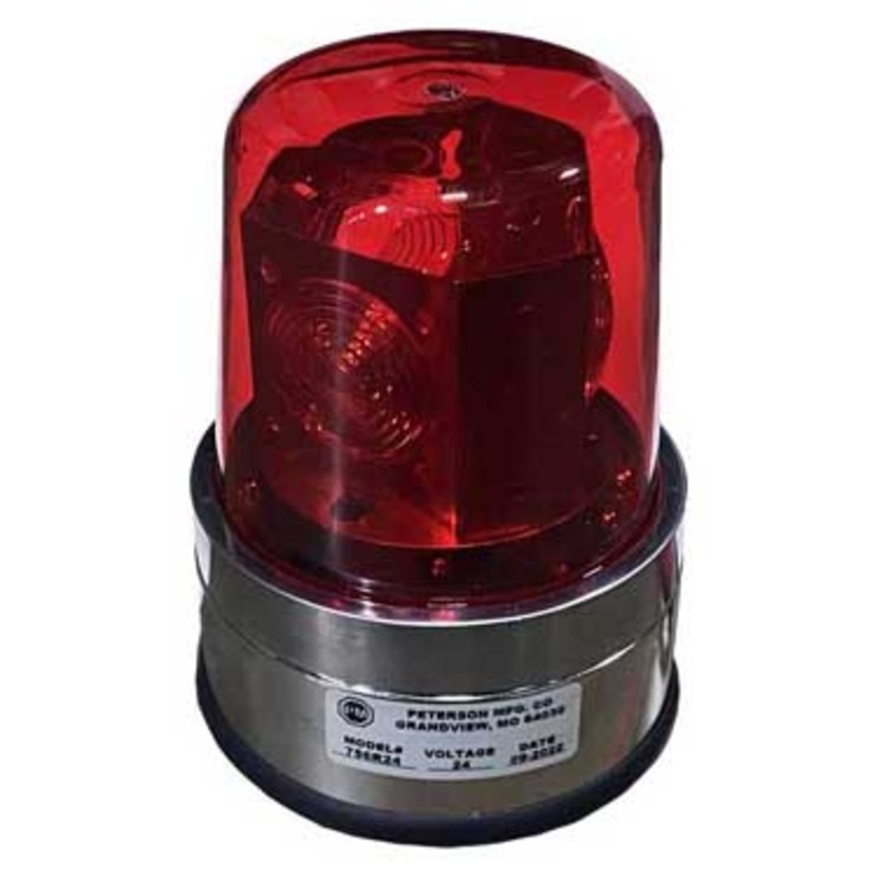 PM 756-15R Incandescent Rotating Beacon Light, 5.75X7.5, 24V, red, box