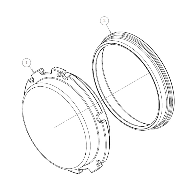 TYRI 51-211-1 Yellow/Fog Lens/Gasket Kit, D8 Wide Asymmetrical